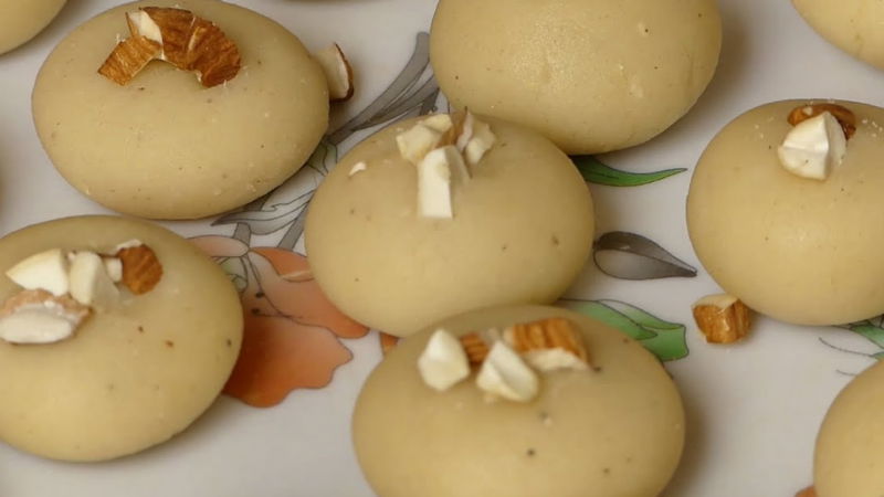 Rice flour sweet peda 1