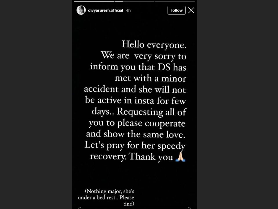 divya suresh accident