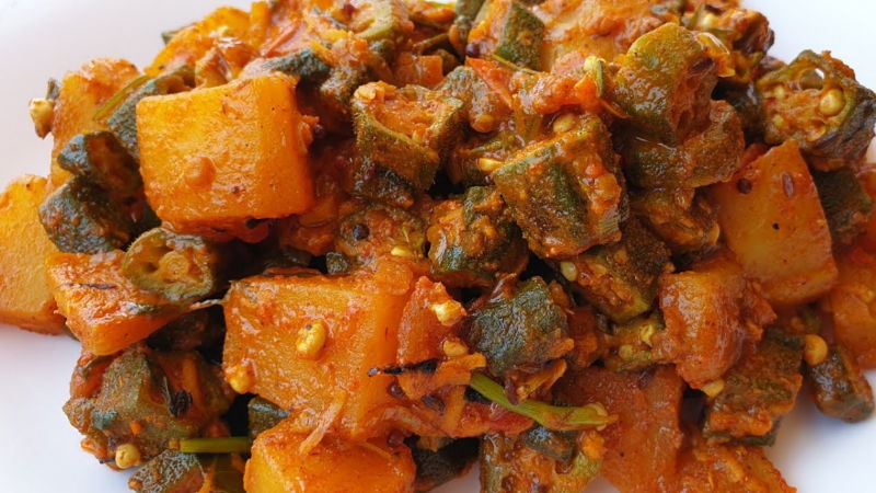 ladies finger curry 2