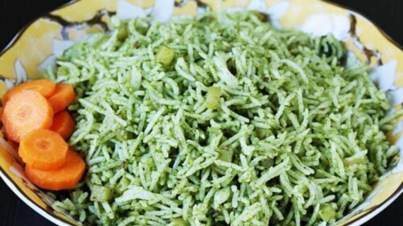 palak rice 2