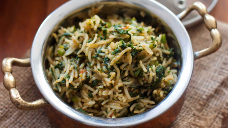 palak rice 3