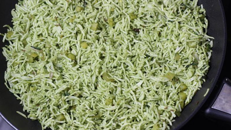 palak rice 4