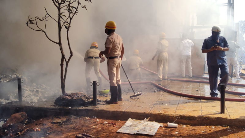 Belagavi fire at a quilt manufacturing factory 1