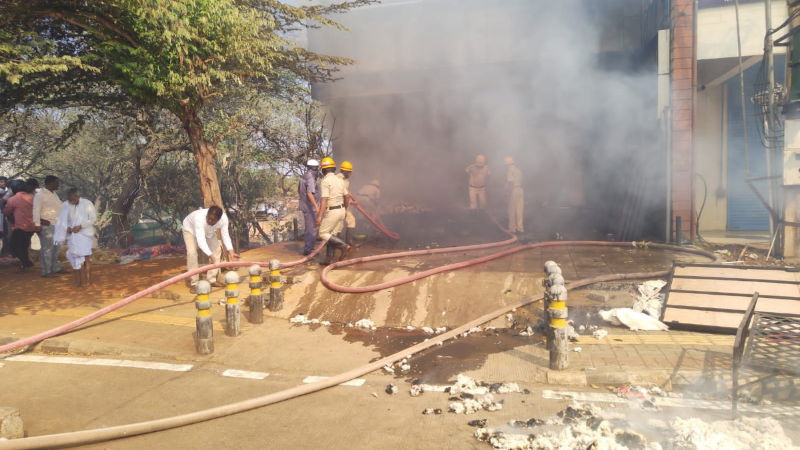 Belagavi fire at a quilt manufacturing factory