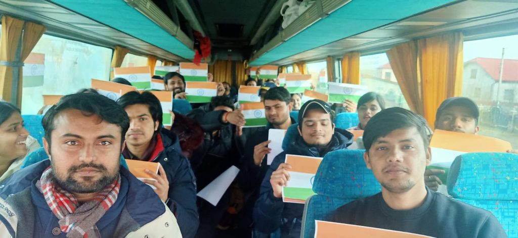 Russia Ukraine crisis Indian Flag Student