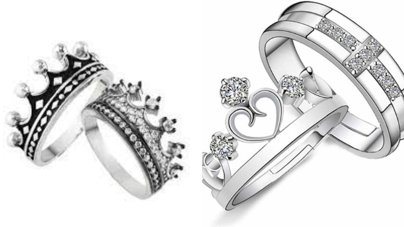 king and queen couple rings