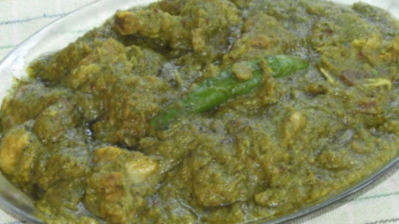 hariyali mutton curry 1