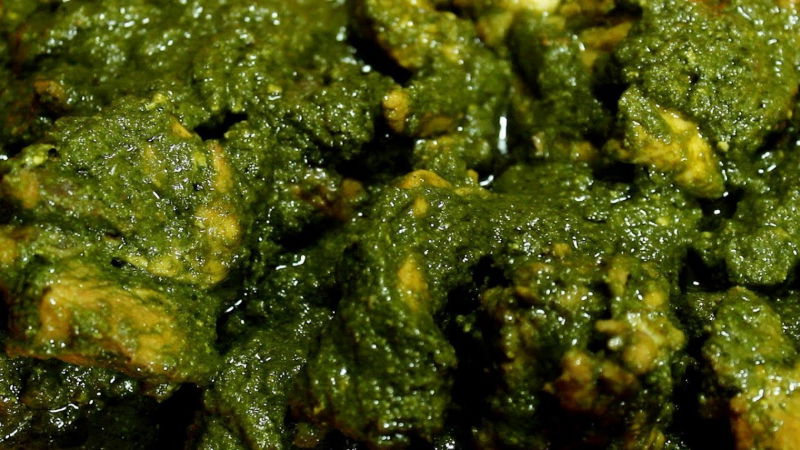 hariyali mutton curry