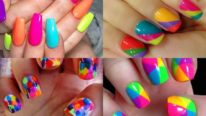 nail art colorful 0