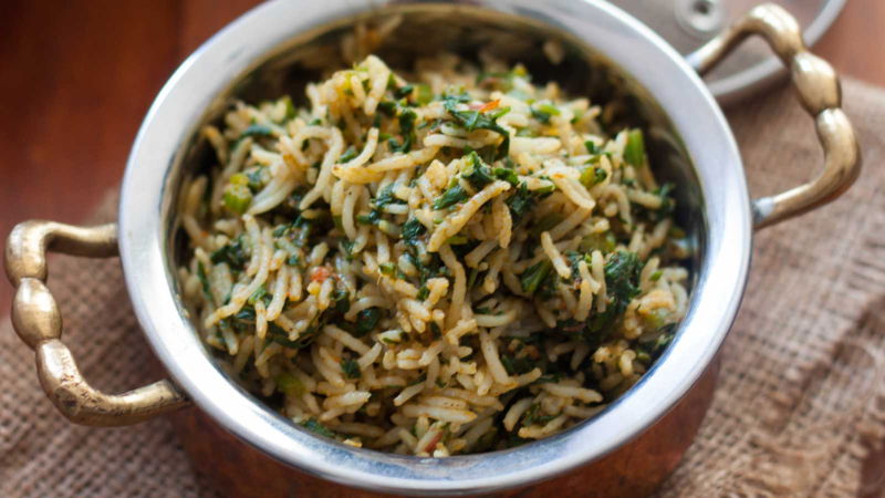 Palak Pulao 1