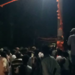 basava jayanthi slipper pelting on procession savanur haveri 2