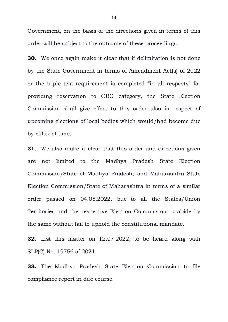 bbmp elections supreme court order
