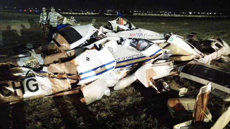 helicopter crash airport chhattisgarhs 1
