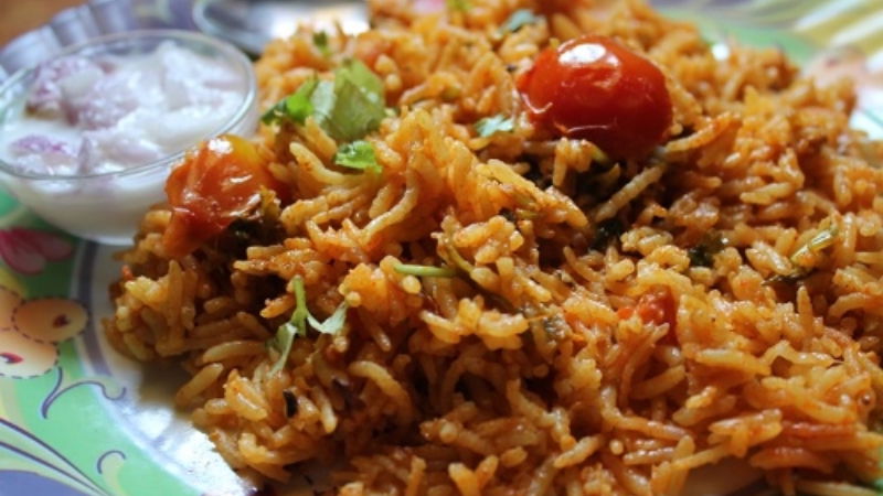 tomato biryani 4