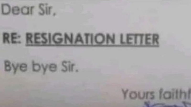 RESIGN LETTER