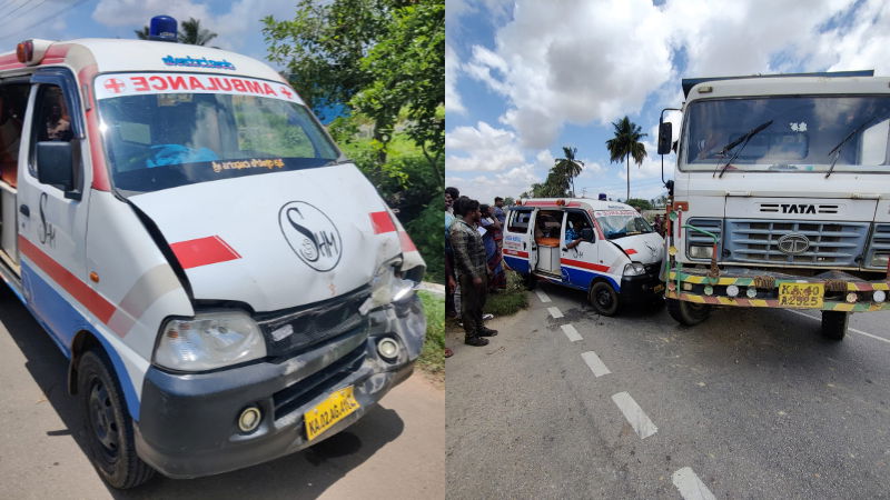 Ambulance Hospital Chikkaballapur Accident 1