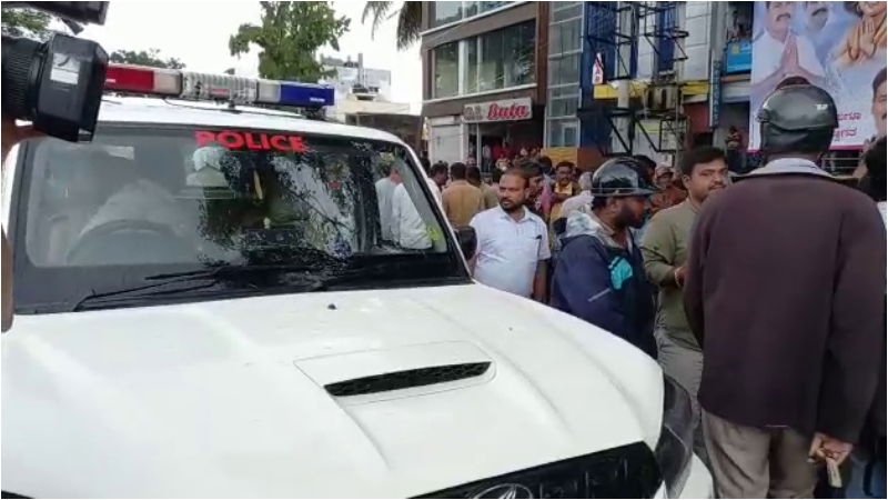 shivamogga murder rowdy police jeep