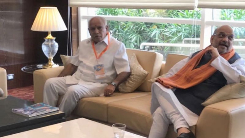 AMITH SHA AND BSYediyurappa