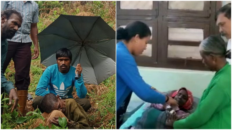 Madikeri old woman bush wind napoklu 1