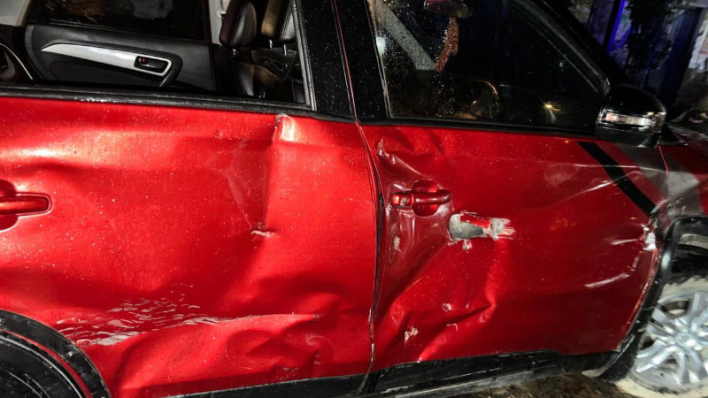 Truck Hits car 1