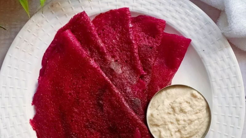 beetroot dosa 2