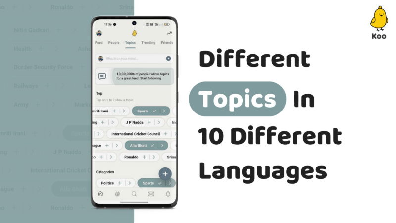 topics in 10 different languages koo 3