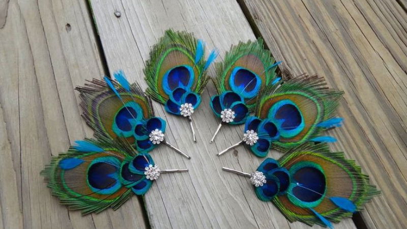 Peacock Bobby Pin