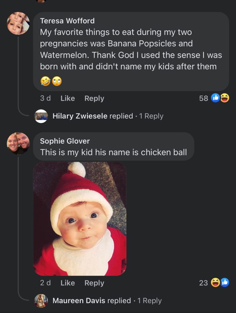 UK parents daughter name Indian snack Pakora