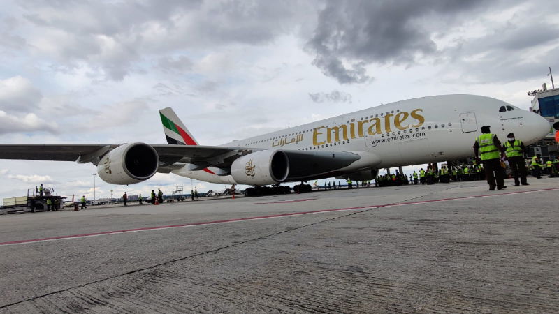 Emirates A380 touched down in Bengaluru today 2