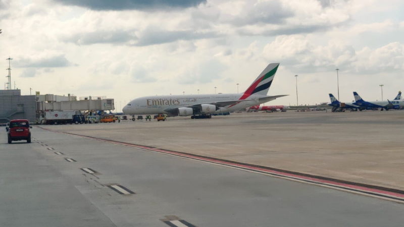 Emirates A380 touched down in Bengaluru today 4