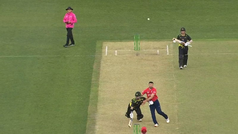 Matthew Wade Blocks England Bowler 1