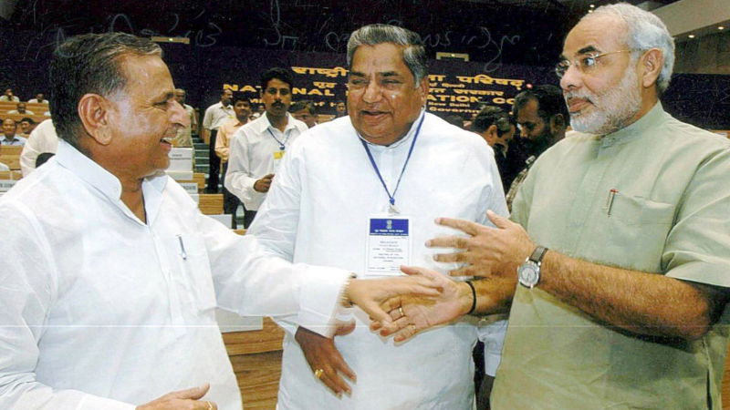Narendra Modi And Mulayam Singh Yadav