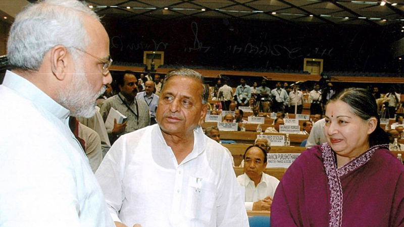 Narendra Modi And Mulayam Singh Yadav 2