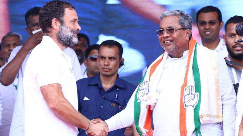 RAHUL GANDHI AND SIDDRAMIHA
