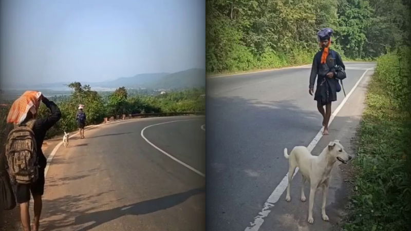 Dog Walks With Sabarimala Devotees From Dharwad 2