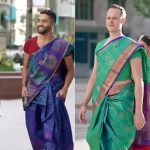 Friends Of Indian Groom Sport Saree 1