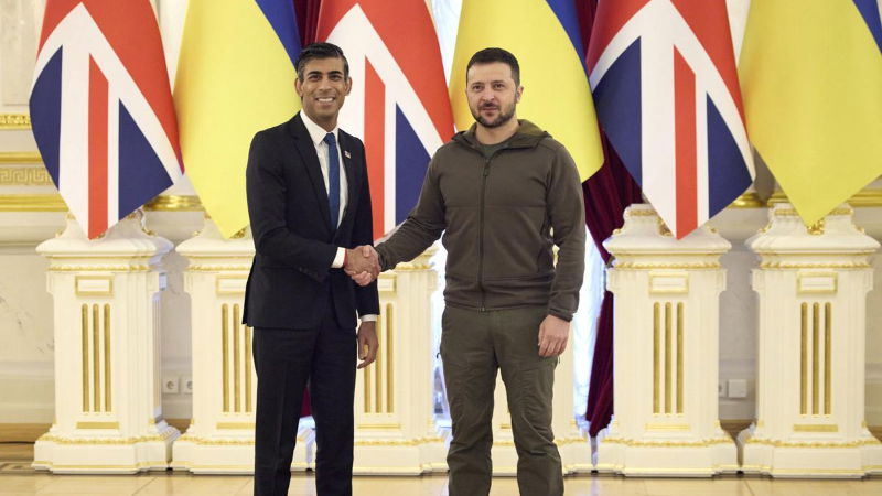 Rishi Sunak Kyiv Volodymyr Zelenskyy 1