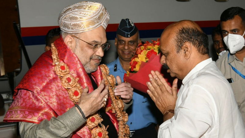 AMIT SHAH AND BASAVARAJ BOMMAI