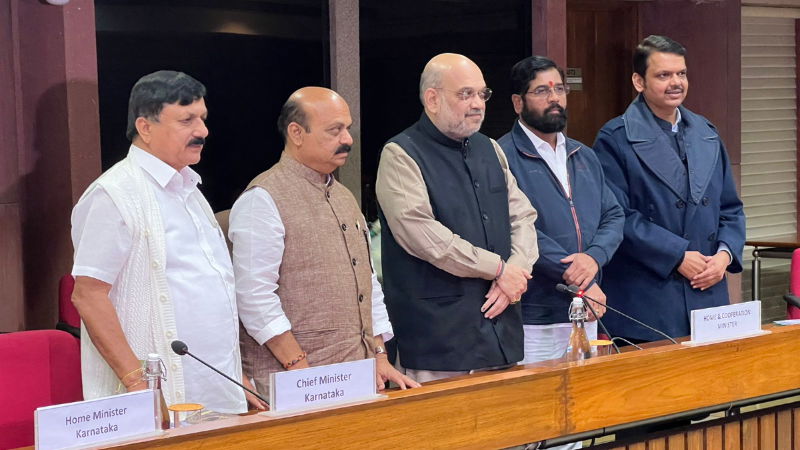 Karnataka Maharashtra Border Row Amit Shah Basavaraj Bommai Eknath shinde