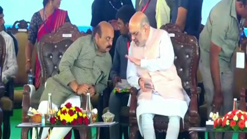 mandya Amit Shah Basavaraj Bommai