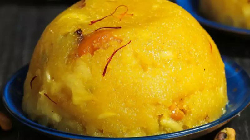 Pineapple Kesari Bath 3