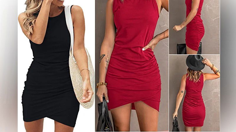 Ruched Sleeveless Bodycon