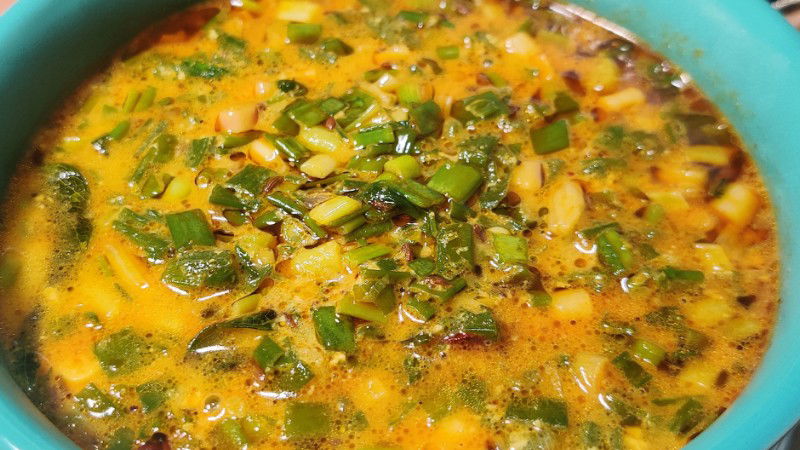 spring onion curry 1 1