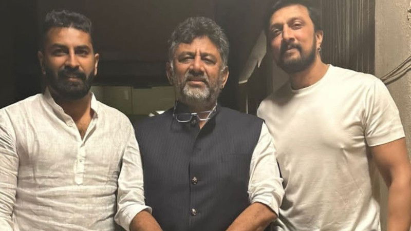 D.K. Shivakumar with sudeep 1