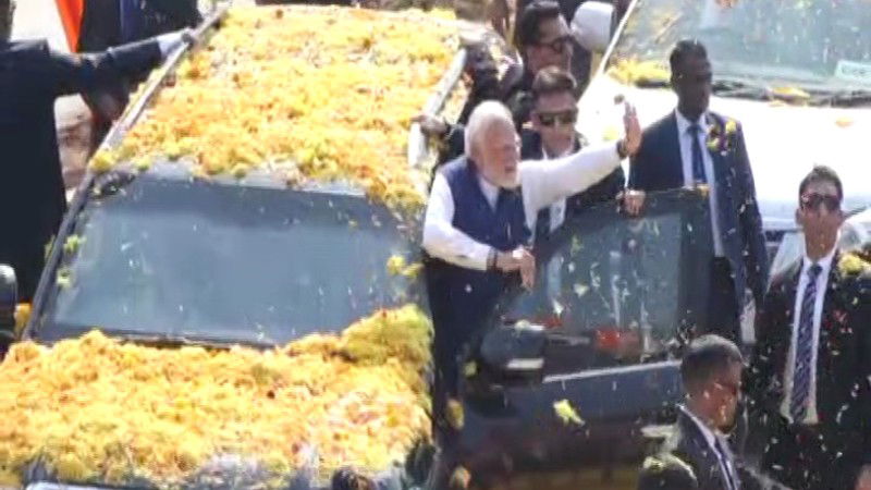 PM Narendra Modi Road Show In Belagavi 1