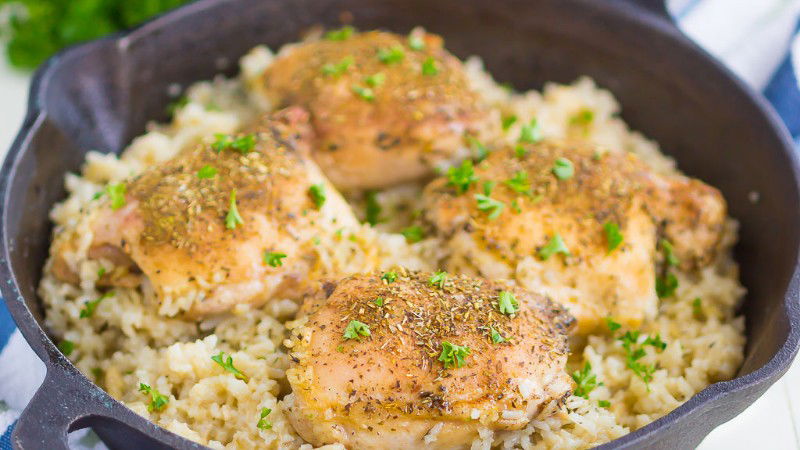 garlic chicken rice