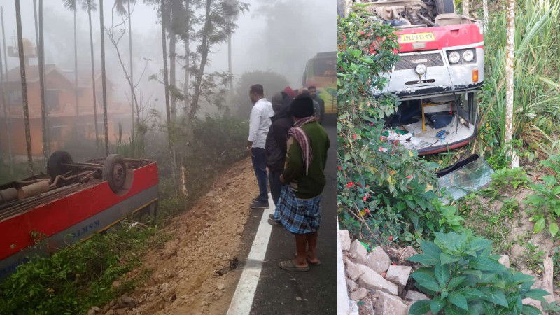 madikeri bus overturn 1