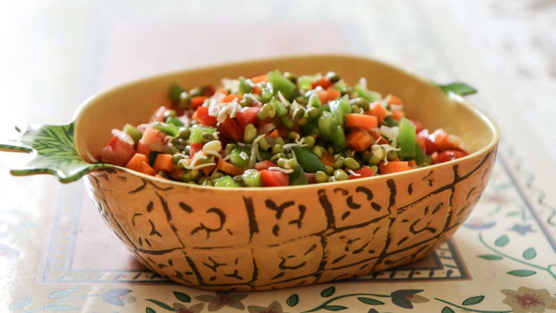 sprouted green gram salad 2