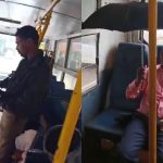 Dharwad bus rain umbrella