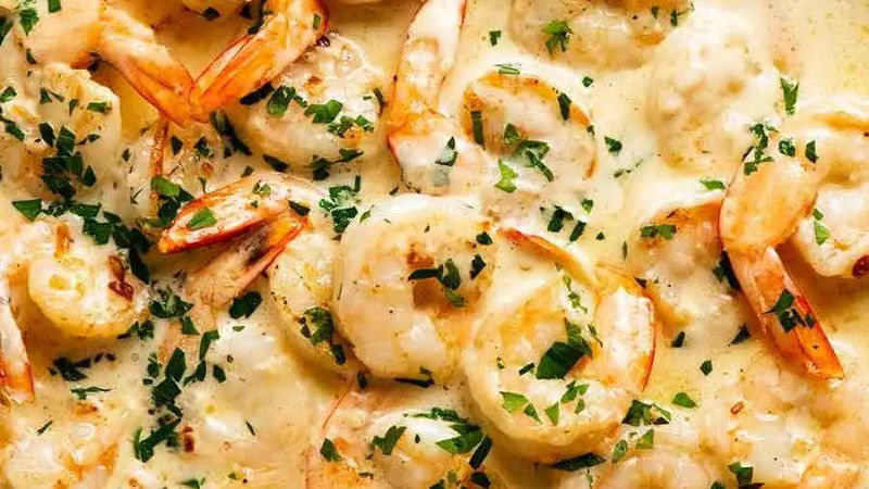 Cheesy Garlic Shrimp